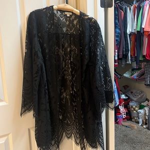 Beautiful black lace shawl